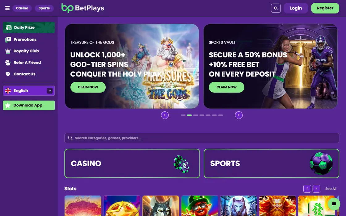 BetPlays home page