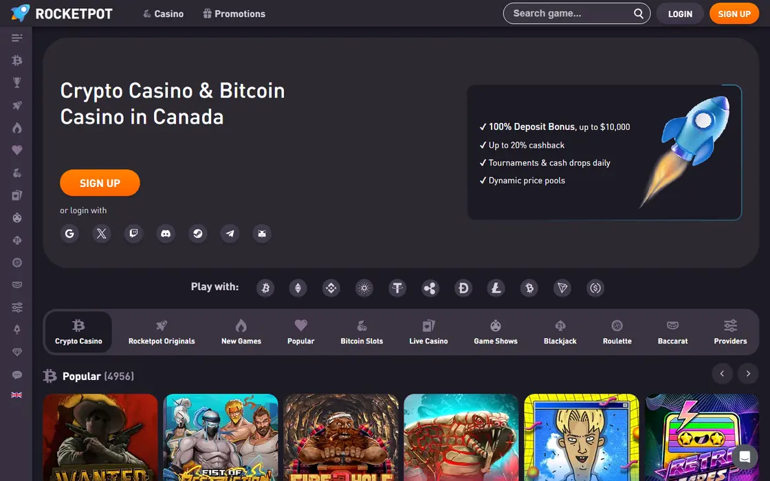 Rocketpot home page